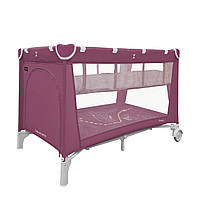 Манеж кроватка для детей два уровня дна CARRELLO Piccolo+ с сумкой переноской для манежа Orchid Purple