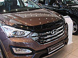 Мухобойка, дефлектор капота для Hyundai Santa Fe 2012-2017, фото 5