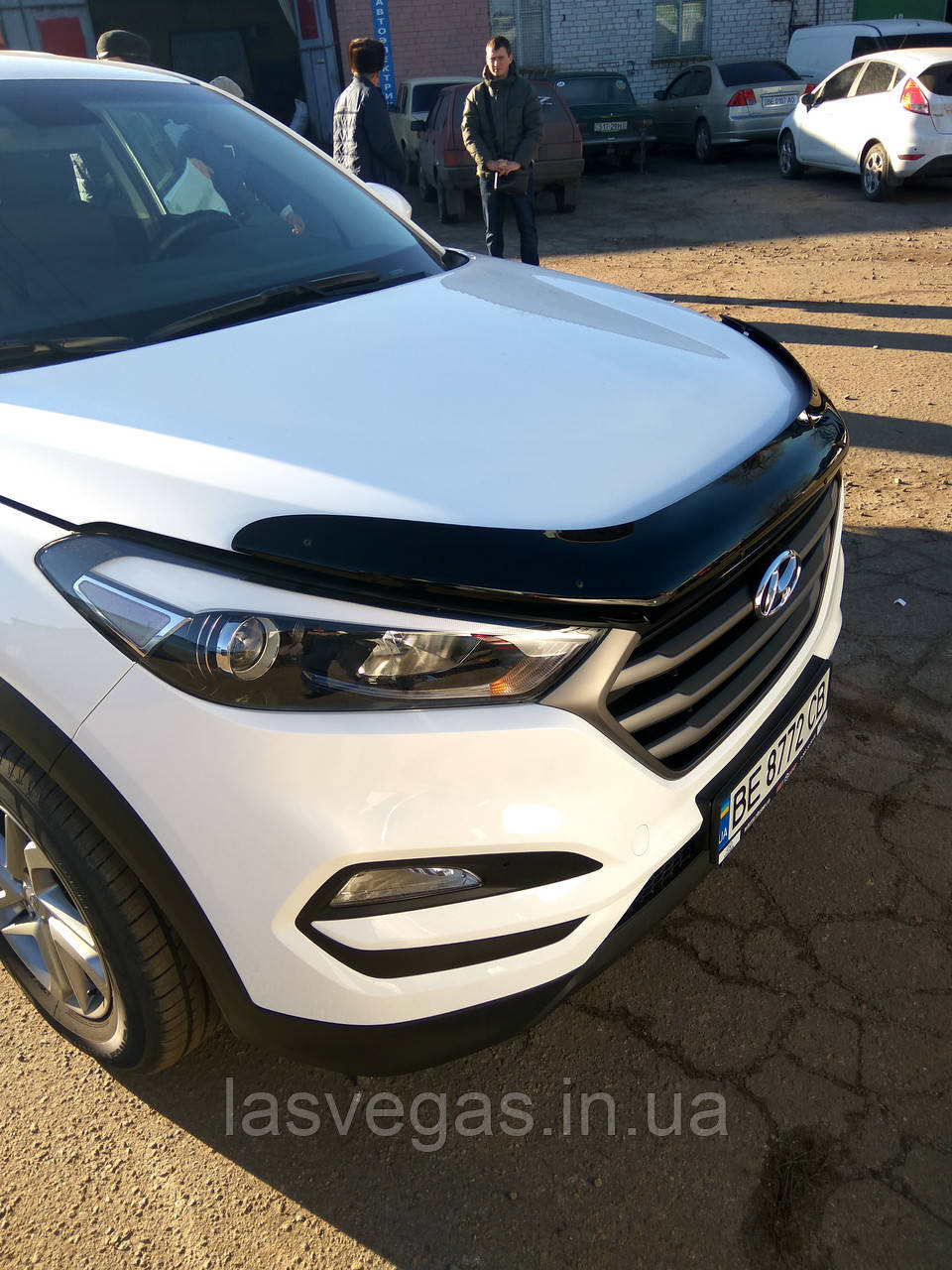Мухобойка, дефлектор капота Hyundai Tucson 2015-2020 (Sim)