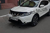Мухобойка, дефлектор капота Nissan Qashqai 2014-/2017- (Sim), фото 2