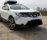 Мухобойка, дефлектор капота Nissan Qashqai 2014-/2017- (Sim), фото 5