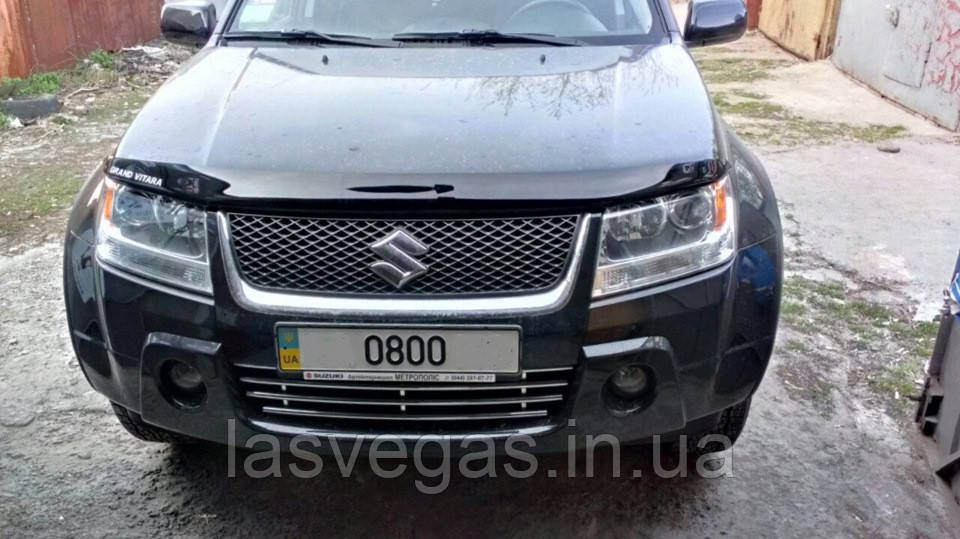 Мухобойка, дефлектор капота Suzuki Grand Vitara 2006-2014 р. в. (Sim)