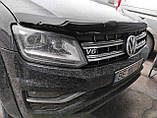 Мухобойка, дефлектор капота Volkswagen Amarok 2009+ (Sim), фото 3