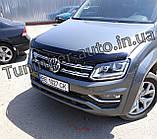 Мухобойка, дефлектор капота Volkswagen Amarok 2009+ (Sim), фото 4