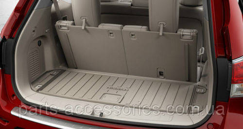 Nissan Pathfinder 2013-2017 Килимок у багажник бежевий гумовий Новий Оригінал