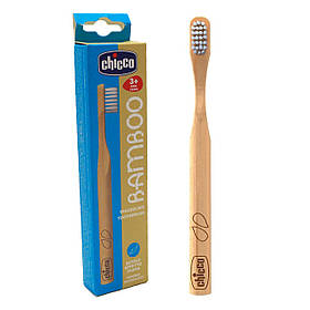 Бамбукова зубна щітка дитяча, Chicco, блакитний, від 3 років, (10623.00.10)
