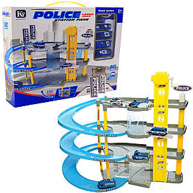Ігровий набір парковка-гараж «Поліцейський ділянку», 50х40х35 см, ліфт, 4 машинки, вертоліт (8801-6)