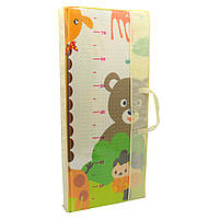 Ігровий складний двосторонній дитячий килимок в сумці малюнки в асортименті 200*180*1 см (33180), фото 4