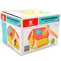 Дерев'яна гра TopBright будиночок з м'ячиками і молотком, 19х15х13 см (6947), фото 2