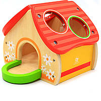 Дерев'яна гра TopBright будиночок з м'ячиками і молотком, 19х15х13 см (6947), фото 4