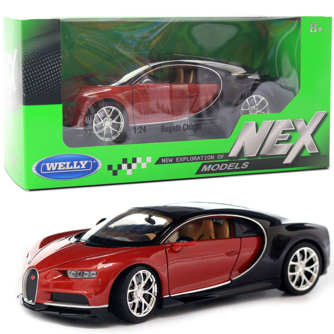 Іграшкова машинка Welly Nex «Країна Іграшок» Бугатті Широн, коричневий, 18 см (24077W), фото 1