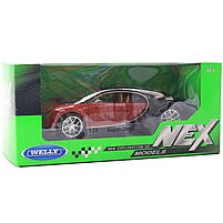 Іграшкова машинка Welly Nex «Країна Іграшок» Бугатті Широн, коричневий, 18 см (24077W), фото 2