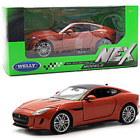 Игрушечная машинка Welly Nex «Країна Іграшок» Ягуар F-TYPE, коричневый, 18 см (24060W)