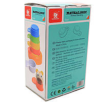 Дерев'яна розвиваюча іграшка Top Bright барвиста вежа, 8 елементів (120322), фото 3