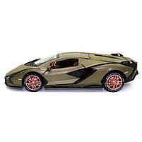 Іграшкова машинка металева Lamborghini Sian «АвтоЕксперт», Ламборджіні Сіан, світло, звук, 20*8*5 см хакі (GT-1502), фото 4