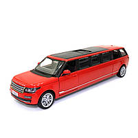 Іграшкова машинка металева Land Rover Range Rover Автопром Рендж Ровер Лімузин червоний 23*5*6 см (6622L), фото 3