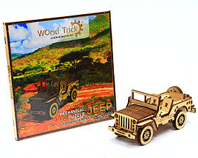 Дерев'яний конструктор Wood Trick Джип. Техніка збірки - 3d пазл