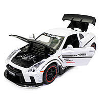Іграшкова машинка металева Nissan GT-R «АвтоЕксперт» Ніссан ГТ-Р білий звук світло 15*4*7 см (700701), фото 6