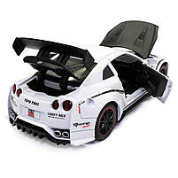 Іграшкова машинка металева Nissan GT-R «АвтоЕксперт» Ніссан ГТ-Р білий звук світло 15*4*7 см (700701), фото 7