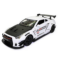 Іграшкова машинка металева Nissan GT-R «АвтоЕксперт» Ніссан ГТ-Р білий звук світло 20*6*9 см (GT-2247), фото 5