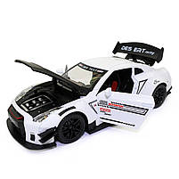 Іграшкова машинка металева Nissan GT-R «АвтоЕксперт» Ніссан ГТ-Р білий звук світло 20*6*9 см (GT-2247), фото 6