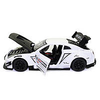 Іграшкова машинка металева Nissan GT-R «АвтоЕксперт» Ніссан ГТ-Р білий звук світло 20*6*9 см (GT-2247), фото 7