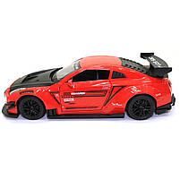 Іграшкова машинка металева Nissan GT-R «АвтоЕксперт» Ніссан ГТ-Р червоний звук світло 20*6*9 см (GT-2247), фото 4