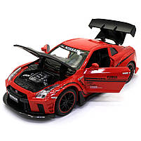 Іграшкова машинка металева Nissan GT-R «АвтоЕксперт» Ніссан ГТ-Р червоний звук світло 15*4*7 см (700701), фото 5