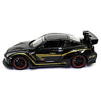Іграшкова машинка металева Nissan GT-R «АвтоЕксперт» Ніссан ГТ-Р чорний звук світло 15*4*7 см (700701), фото 3
