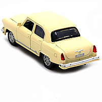 Машинка іграшкова Автопром «1: 32-36 ГАЗ-21» метал, 14 см, бежевий, світло, звук, двері відчиняються (7504), фото 4