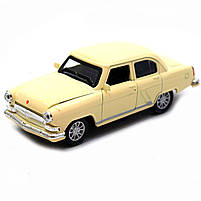 Машинка іграшкова Автопром «1: 32-36 ГАЗ-21» метал, 14 см, бежевий, світло, звук, двері відчиняються (7504), фото 5