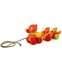 Дитяча дерев'яна каталка Cubika Мандрівні каченята (13722), фото 3