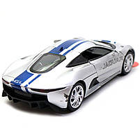 Машинка іграшкова Автопром «Jaguar C-X75», 14 см, світло, звук, двері відчиняються, світло-синя (68399), фото 4