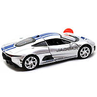 Машинка іграшкова Автопром «Jaguar C-X75», 14 см, світло, звук, двері відчиняються, світло-синя (68399), фото 6