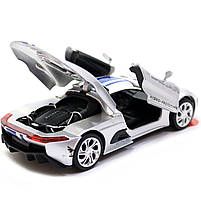 Машинка іграшкова Автопром «Jaguar C-X75», 14 см, світло, звук, двері відчиняються, світло-синя (68399), фото 7