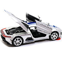 Машинка іграшкова Автопром «Jaguar C-X75», 14 см, світло, звук, двері відчиняються, світло-синя (68399), фото 8