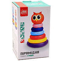 Розвиваюча іграшка дерев'яна пірамідка Fun Game, бегемот 3+ (91552), фото 3