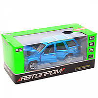 Машинка іграшкова Автопром «Jeep» (джип) метал, 14 см, синій (світло, звук, двері відчиняються) 7638, фото 8