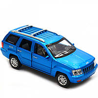 Машинка іграшкова Автопром «Jeep» (джип) метал, 14 см, синій (світло, звук, двері відчиняються) 7638, фото 9