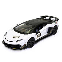 Машинка ігрова Автопром "Lamborghini Aventador SJV" Ламборгіні білий 15*3*6 см (68472), фото 2