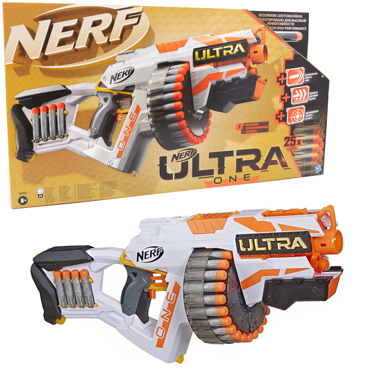 Іграшкова зброя автомат Бластер Hasbro Nerf Ultra One, сірий, від 8 років, 60 * 35 * 7 см, (Е6595), фото 1