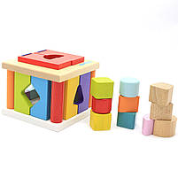 Сортер Cubika Куб LS 5, 10 деталей (14378). Дерев'яні еко-іграшки, фото 4