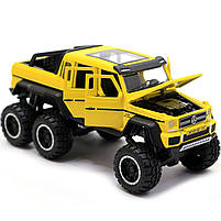 Дитяча машинка іграшкова Автопром «Mercedes-Benz G63» Мерседес-Бенц жовтий зі світловими і звуковими ефектами, 19х8х8 см (7692-1), фото 9