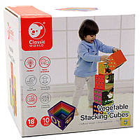 Розвиваючі іграшки CLASSIC WORLD кубики-трансформери «Овочі» (20028), фото 2
