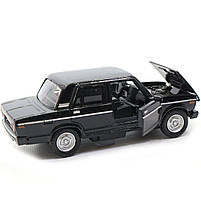 Машинка іграшкова Автопром «ВАЗ-2106» Чорний зі світловими і звуковими ефектами, 13х5х5 см (7793), фото 6