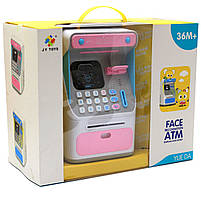 Іграшка скарбничка Банкомат, JY Toys, рожевий, 16х14х26 см (7010A). Сейф з кодом, фото 2