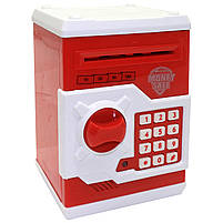 Іграшка скарбничка-сейф з кодом дитячий червоний від 3 років 13*18*14 см (WF-3001A), фото 2