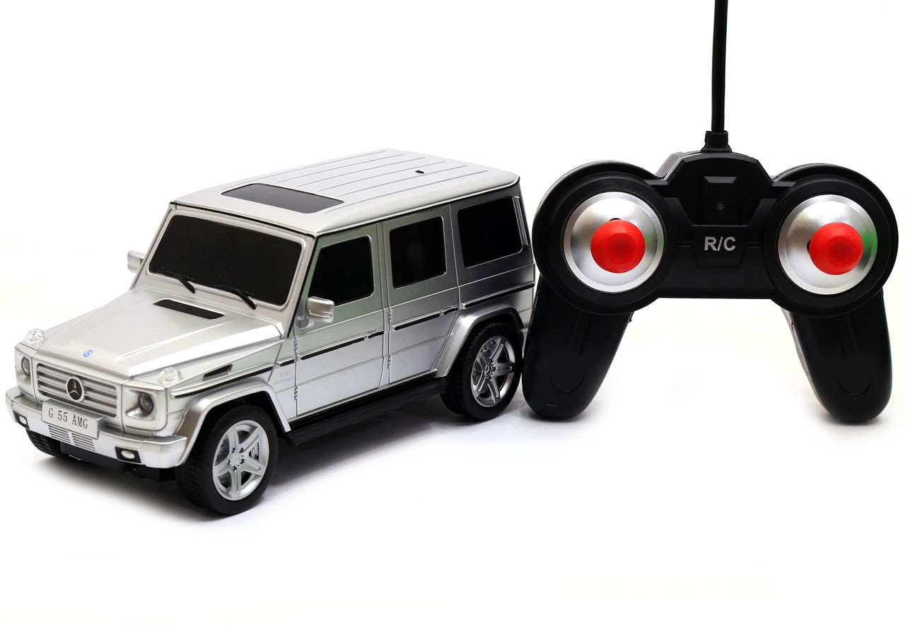 Іграшкова машина Автопром модель Мерседес Бенц G55 (Mercedes-Benz) Срібло на радіокеруванні (8807)