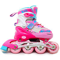 Ролики дитячі SCALE SPORT, рожевий, розмір 31-34, алюміній, колеса PU (1587967795), фото 3