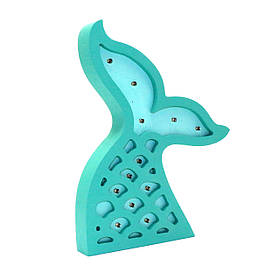 Іграшка нічник дерев'яний «Казкові сни», Хвіст русалки, Tree Toys, світло, 23*3*18 см (WL-8)